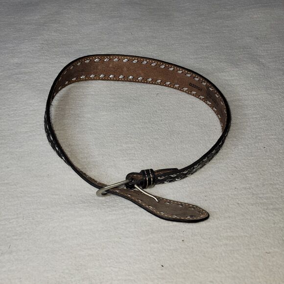 Vtg Tex Tan Belt Womens Sz 20 Barbie Buckle Genuine Cowhide 022101 Made In USA - Picture 3 of 16